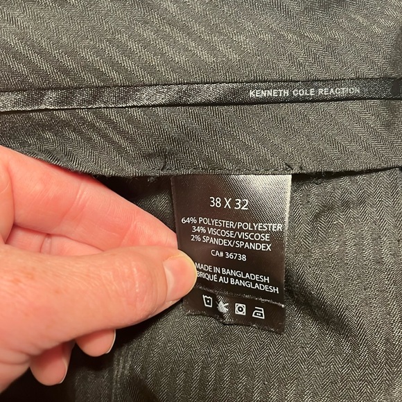 Kenneth Cole Navy Dress Pants 38x32 Navy - Picture 4 of 4